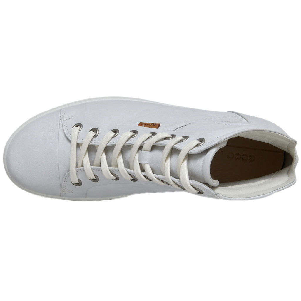 Ecco Soft 7 Mid 430023 Leather Womens Sneakers#color_white droid