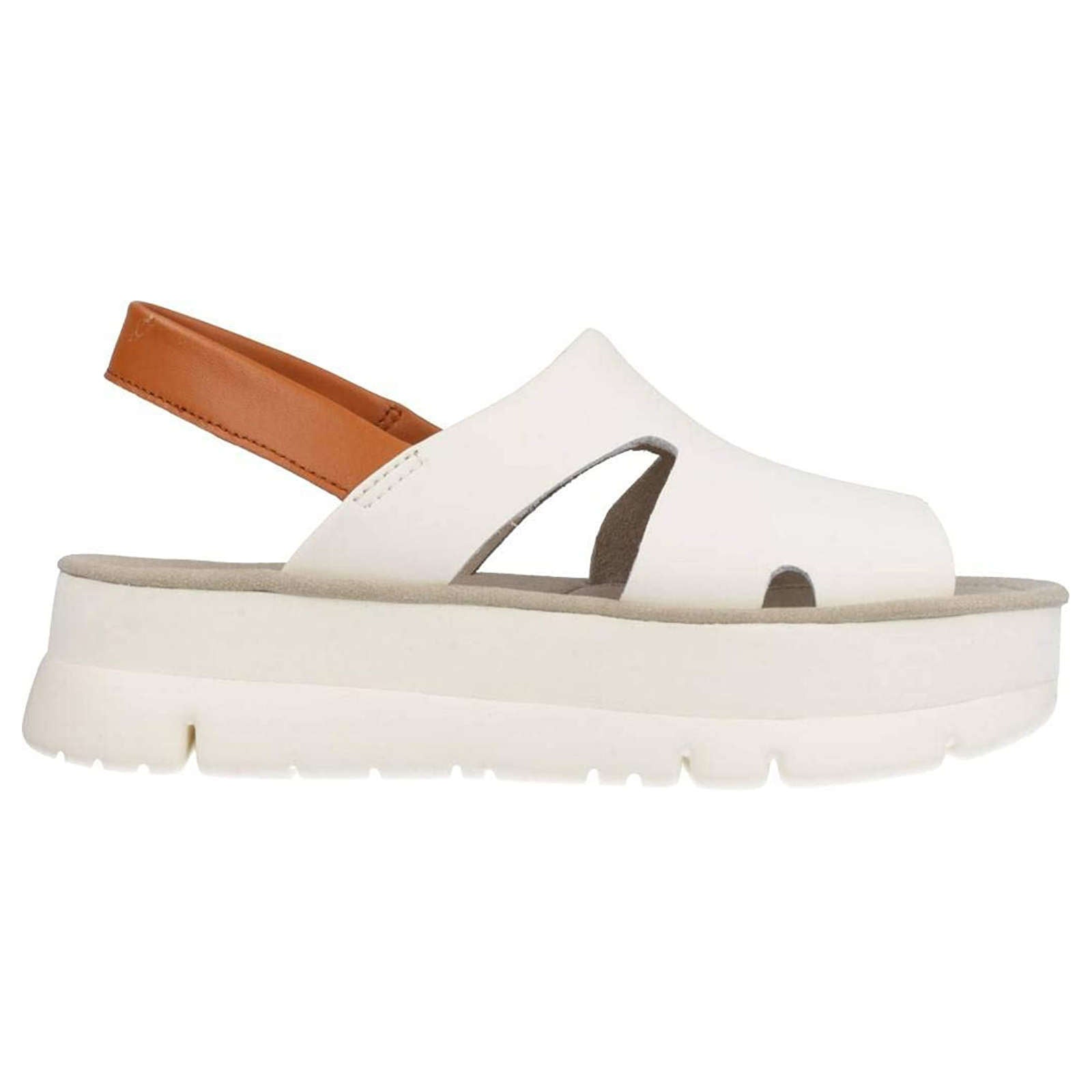 Camper Oruga Up Calfskin Leather Women's Open-Toe Sandals#color_beige