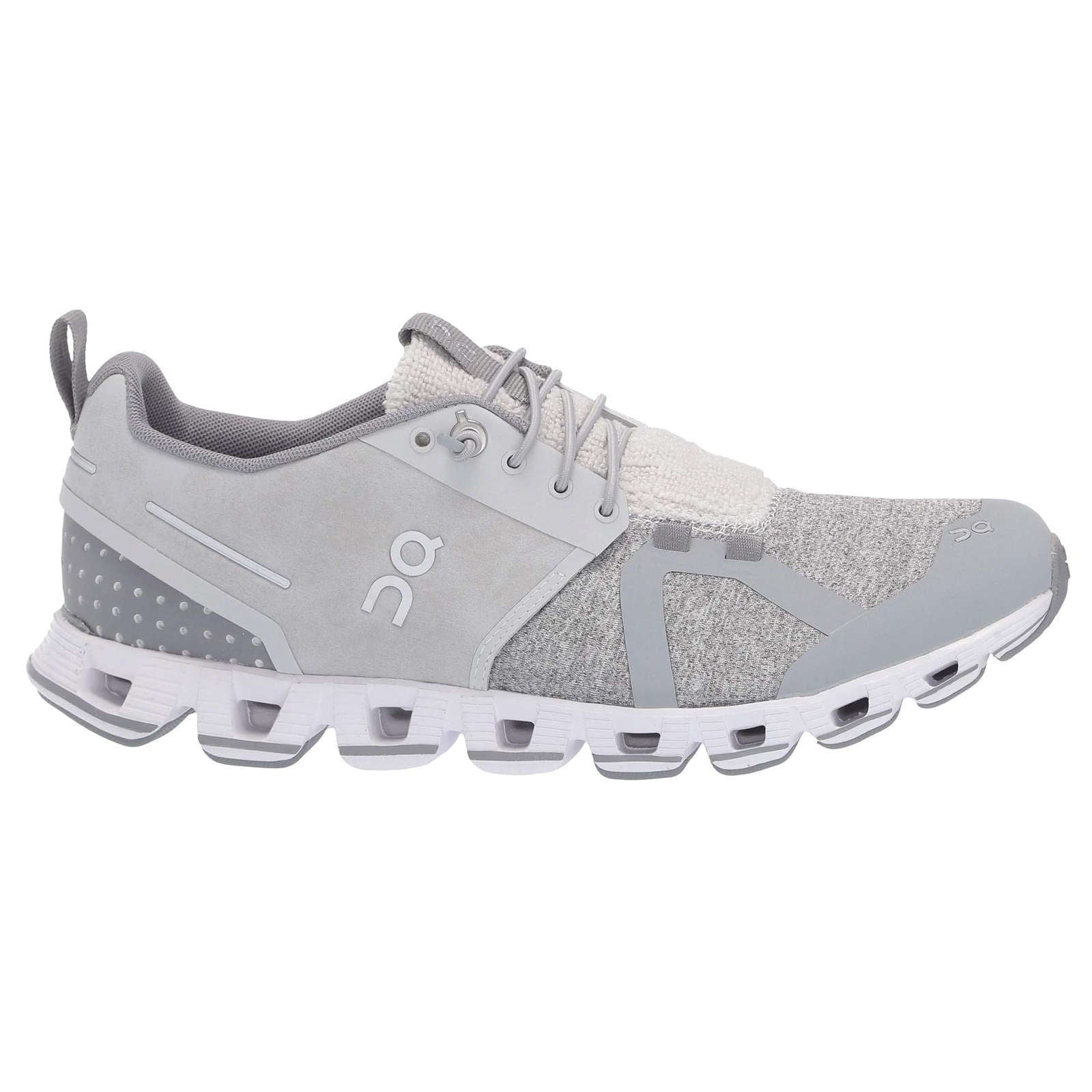 On Running Cloud Terry Textile Women's Low-Top Sneakers#color_silver