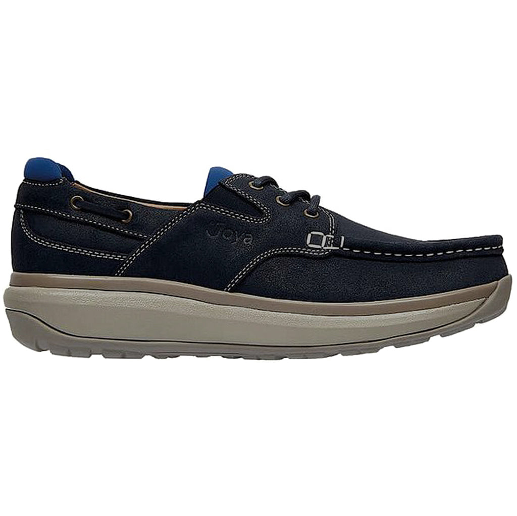 Joya Havanna Velour Leather & Textile Men's Shoes#color_dark navy