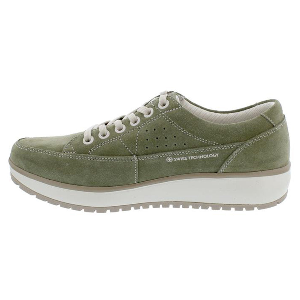 Joya Vancouver Suede Leather Womens Sneakers#color_light green