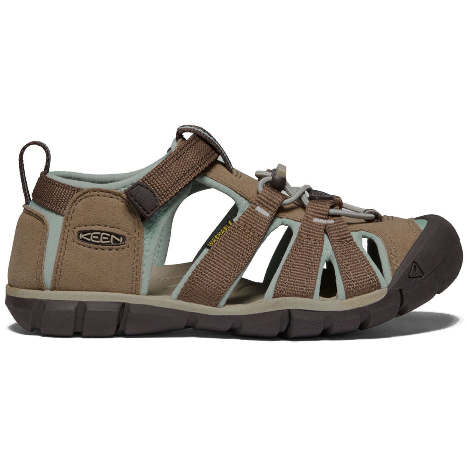 Keen Seacamp II CNX Textile Synthetic Youth Sandals#color_shitake blue surf