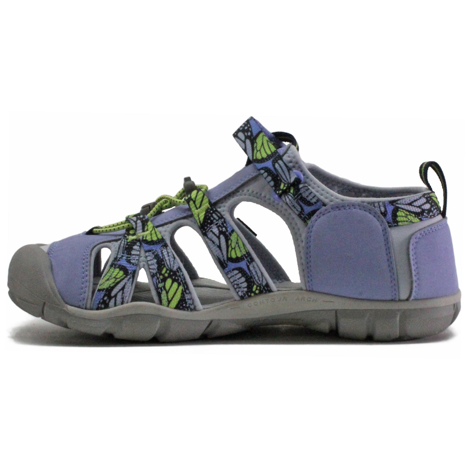 Keen Seacamp II CNX Textile Synthetic Youth Sandals#color_hydrangea sharp green