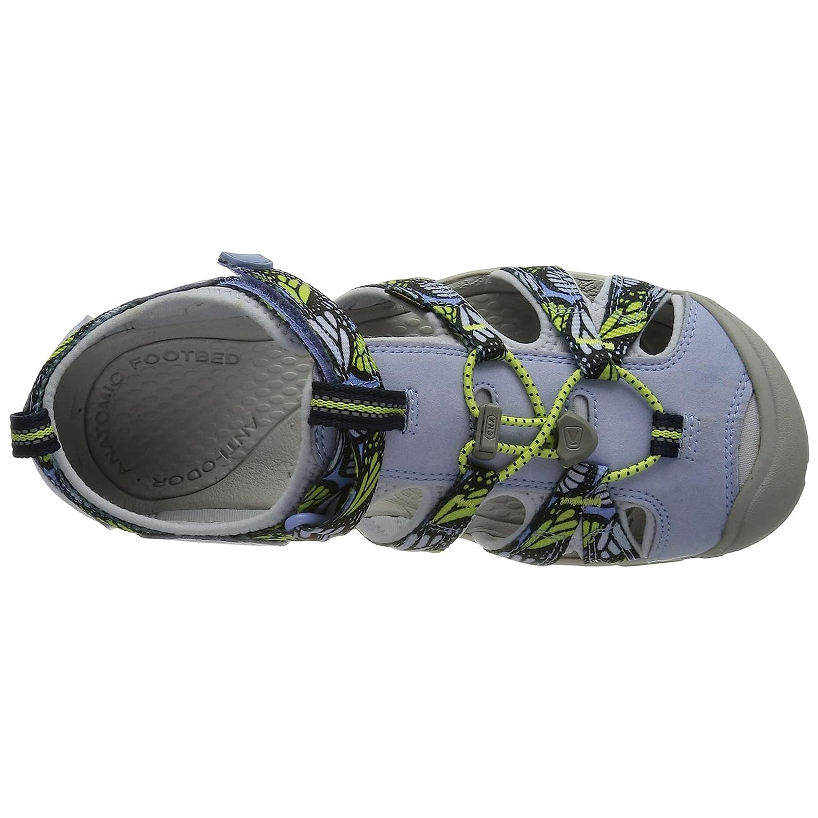 Keen Seacamp II CNX Textile Synthetic Youth Sandals#color_hydrangea sharp green