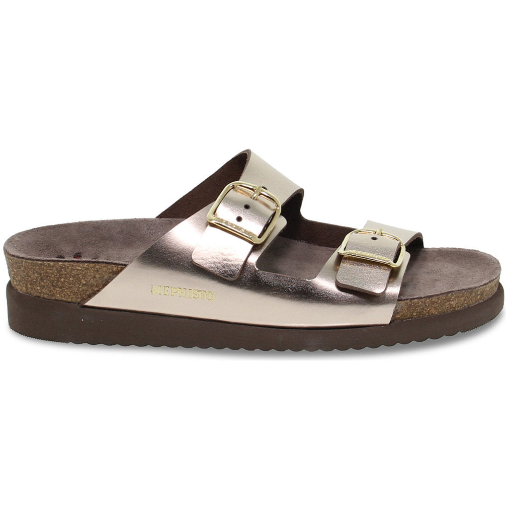 Mephisto Harmony Leather Womens Sandals#color_platinum