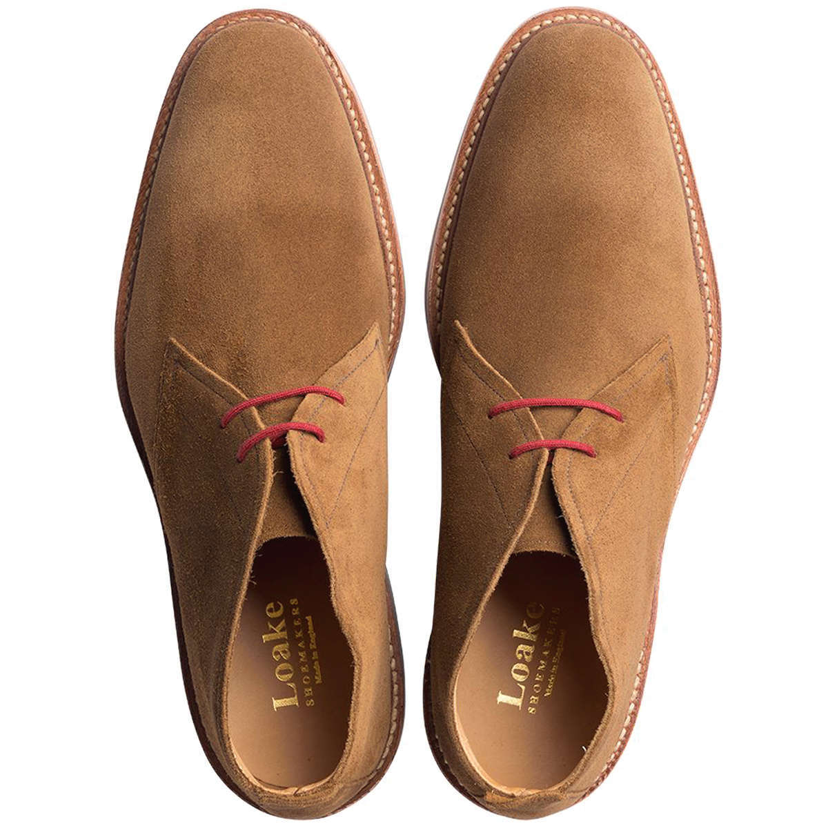 Loake Sandown Suede Leather Men's Desert Boots#color_brown