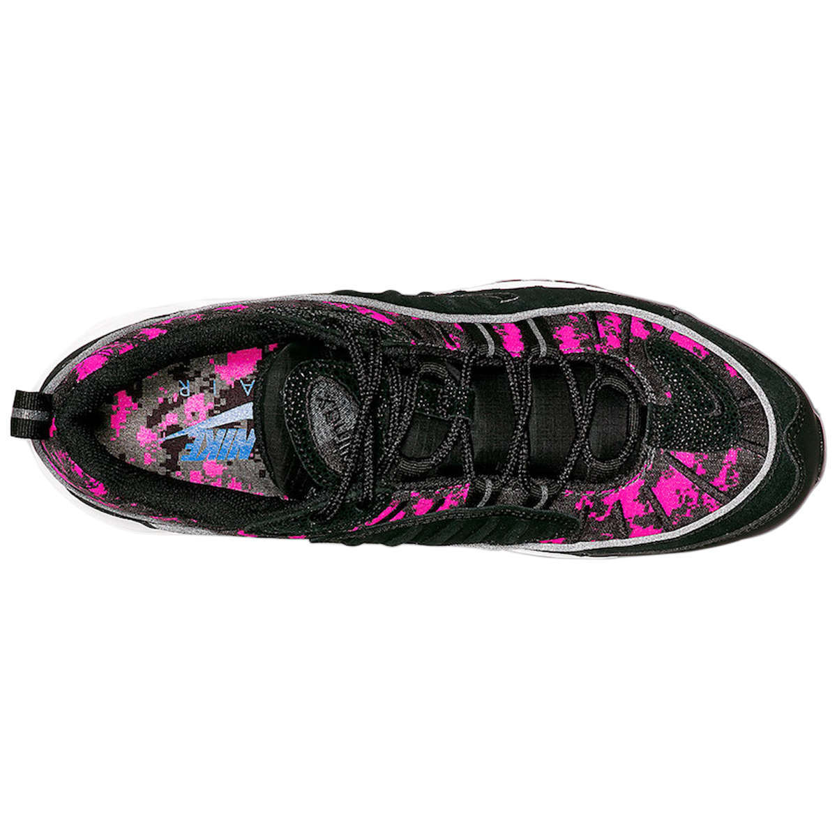 Nike Air Max 98 PRM Synthetic Textile Women's Low-Top Sneakers#color_black hyper pink