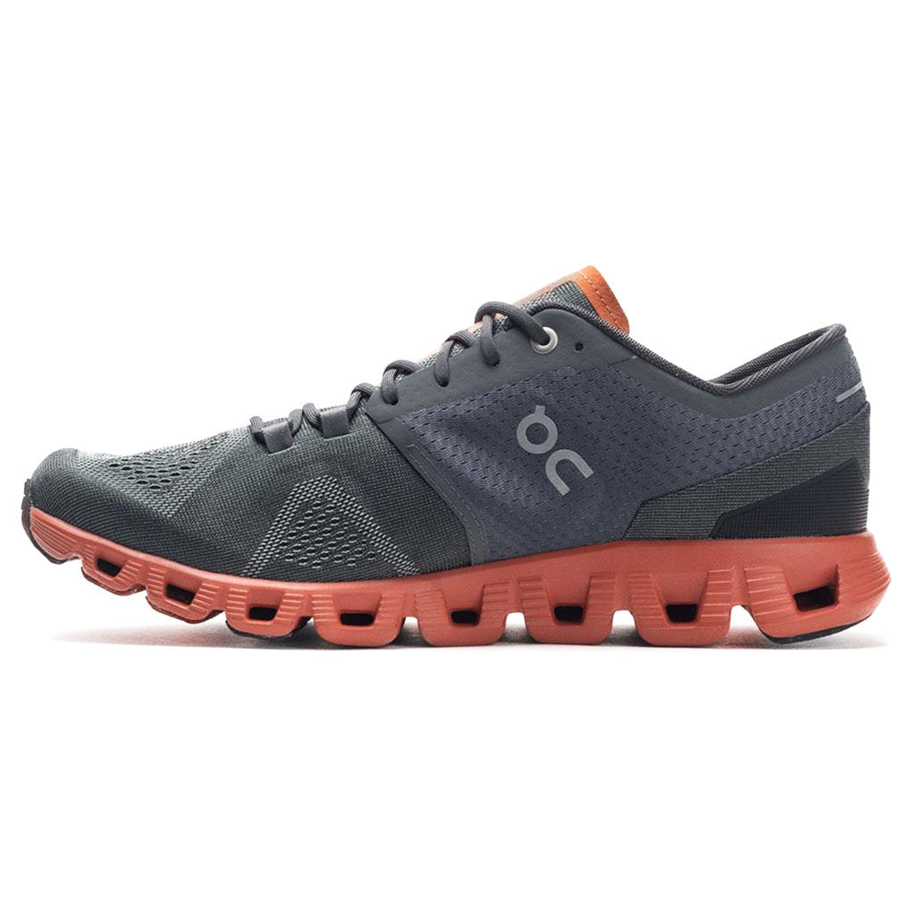 On Cloud X Textile Men's Running Shoes#color_rust rock