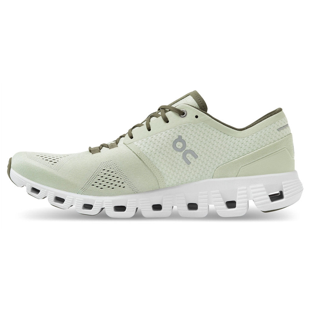 On Running Cloud X Synthetic Textile Mens Sneakers#color_aloe white