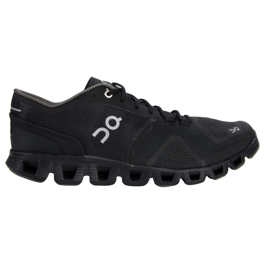 On Running Cloud X Synthetic Textile Mens Sneakers#color_black asphalt