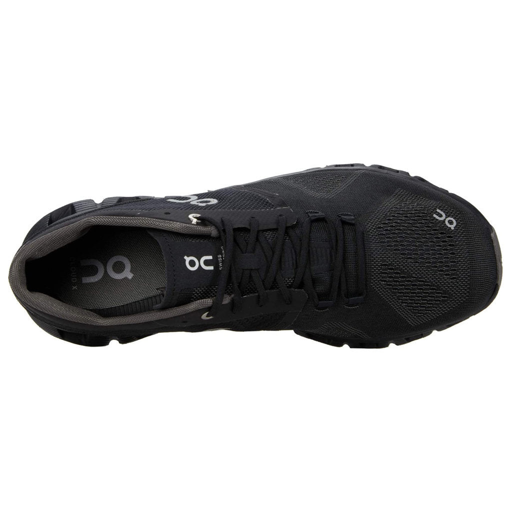 On Running Cloud X Synthetic Textile Mens Sneakers#color_black asphalt