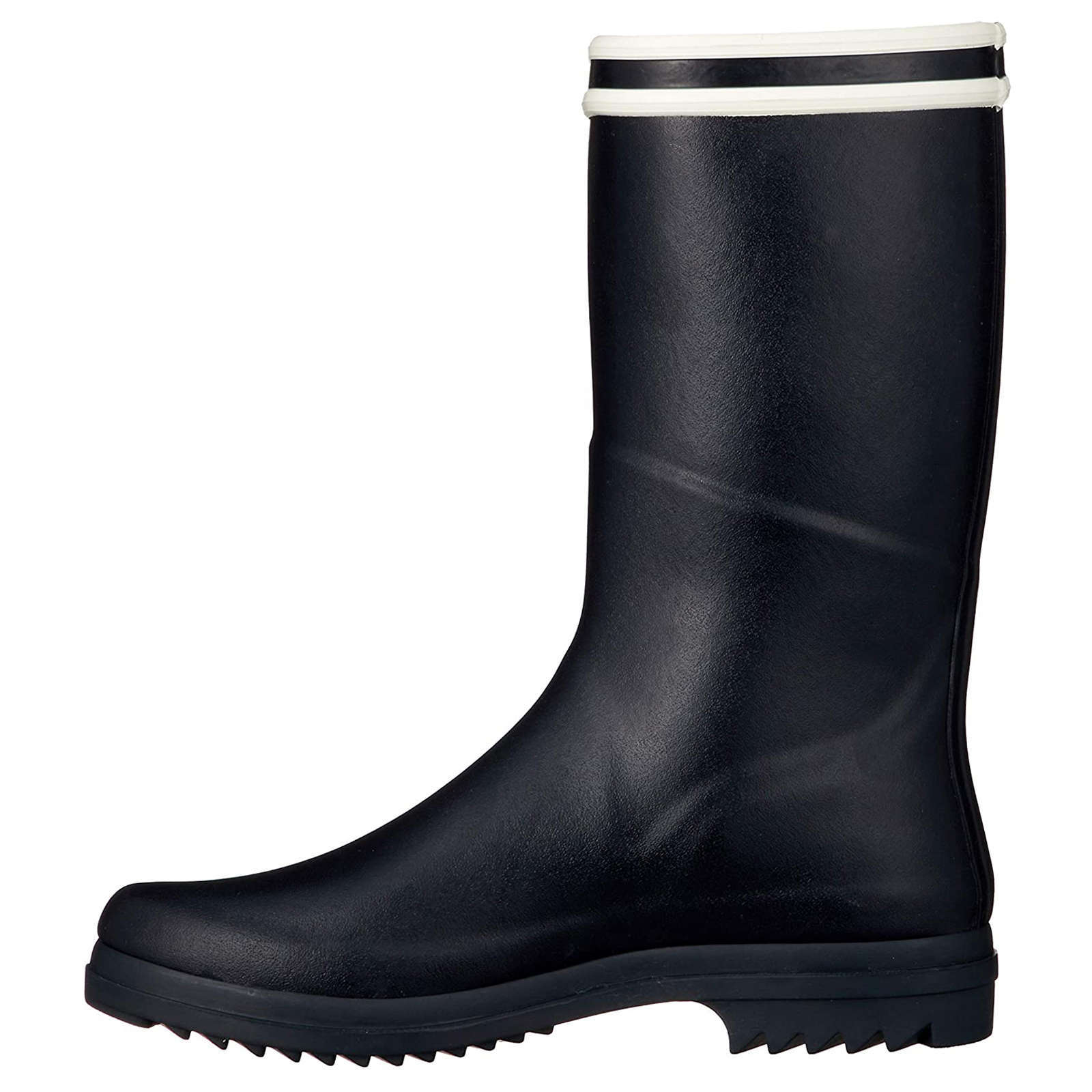 Aigle Chanteboot Stripes Rubber Women's Mid-High Wellington Boots#color_marine