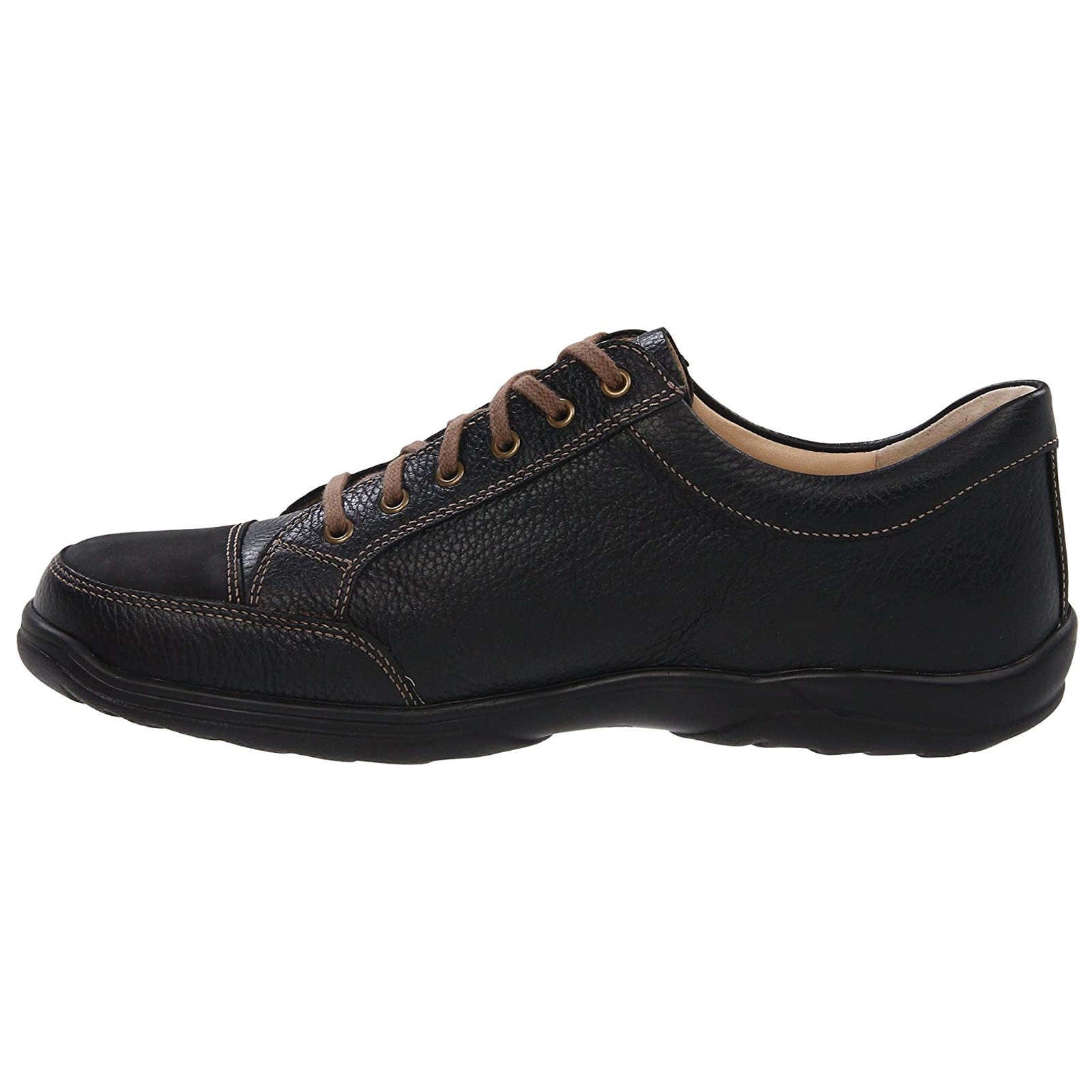 Finn Comfort Alamo Brushed Leather Men's Shoes#color_black