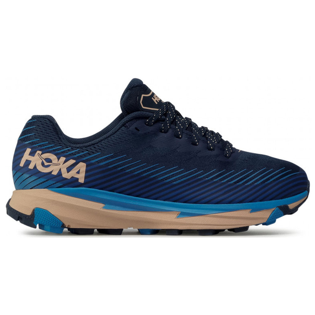 Hoka One One Torrent 2 Mesh Women's Low-Top Trail Sneakers#color_indigo bunting bleached apricot