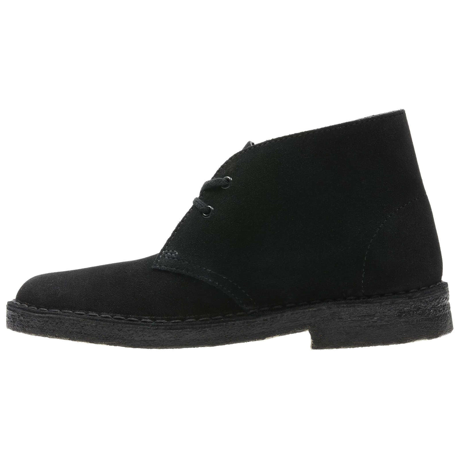 Clarks Originals Desert Boot Suede Leather Women's Boots#color_black