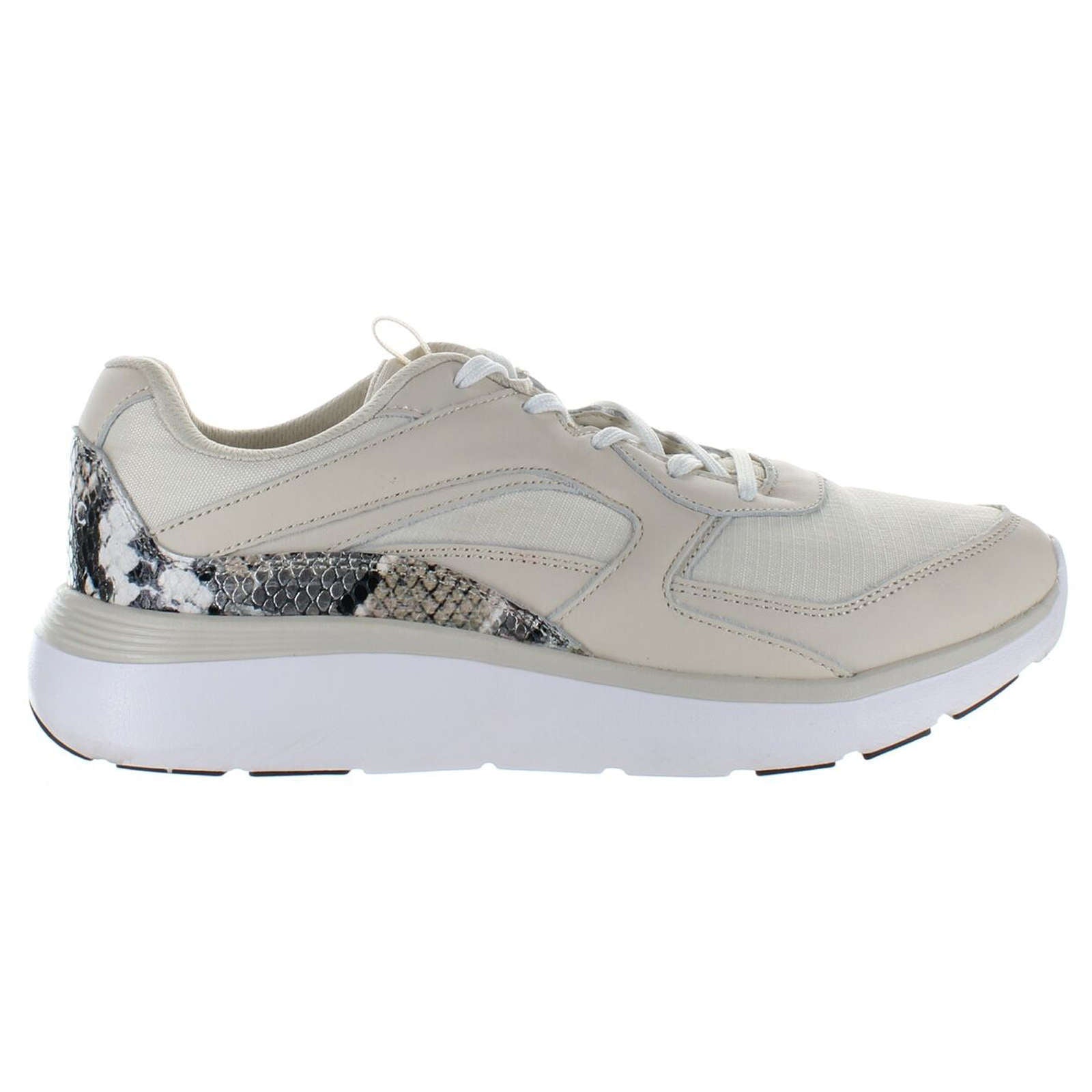 Vionic Delmar Adela Met Leather Textile Womens Sneakers#color_cream