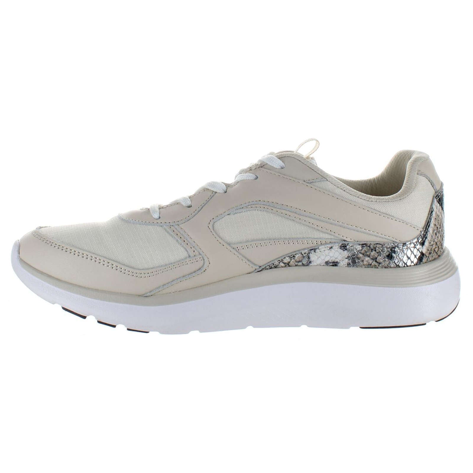 Vionic Delmar Adela Met Leather Textile Womens Sneakers#color_cream