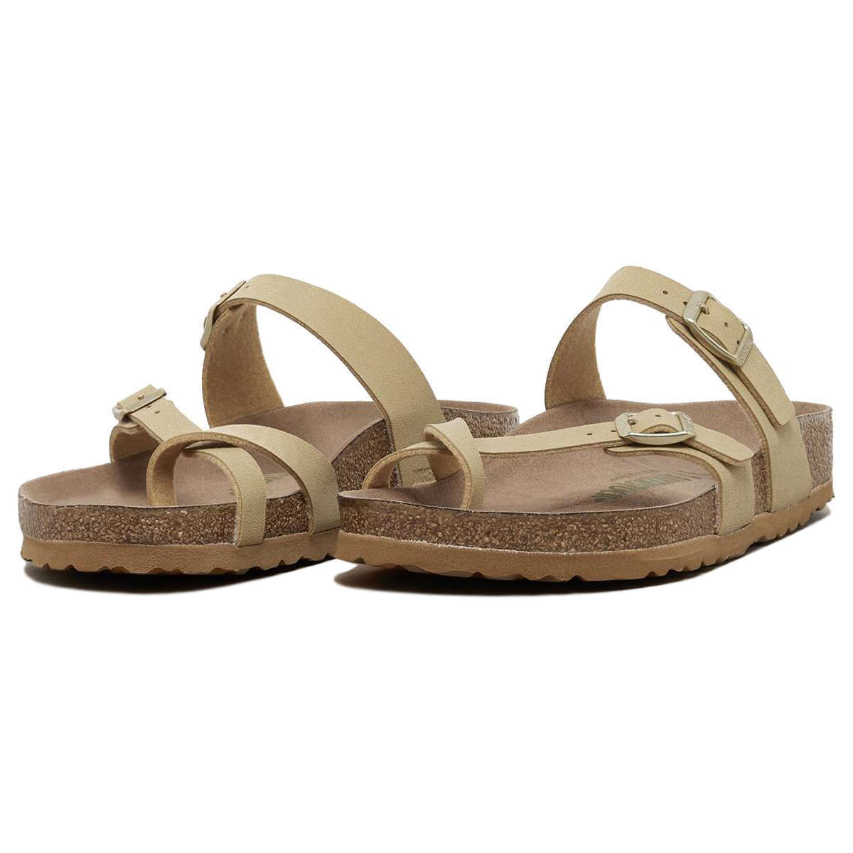 Birkenstock Mayari Birko-Flor Nubuck Unisex Sandals#color_latte cream