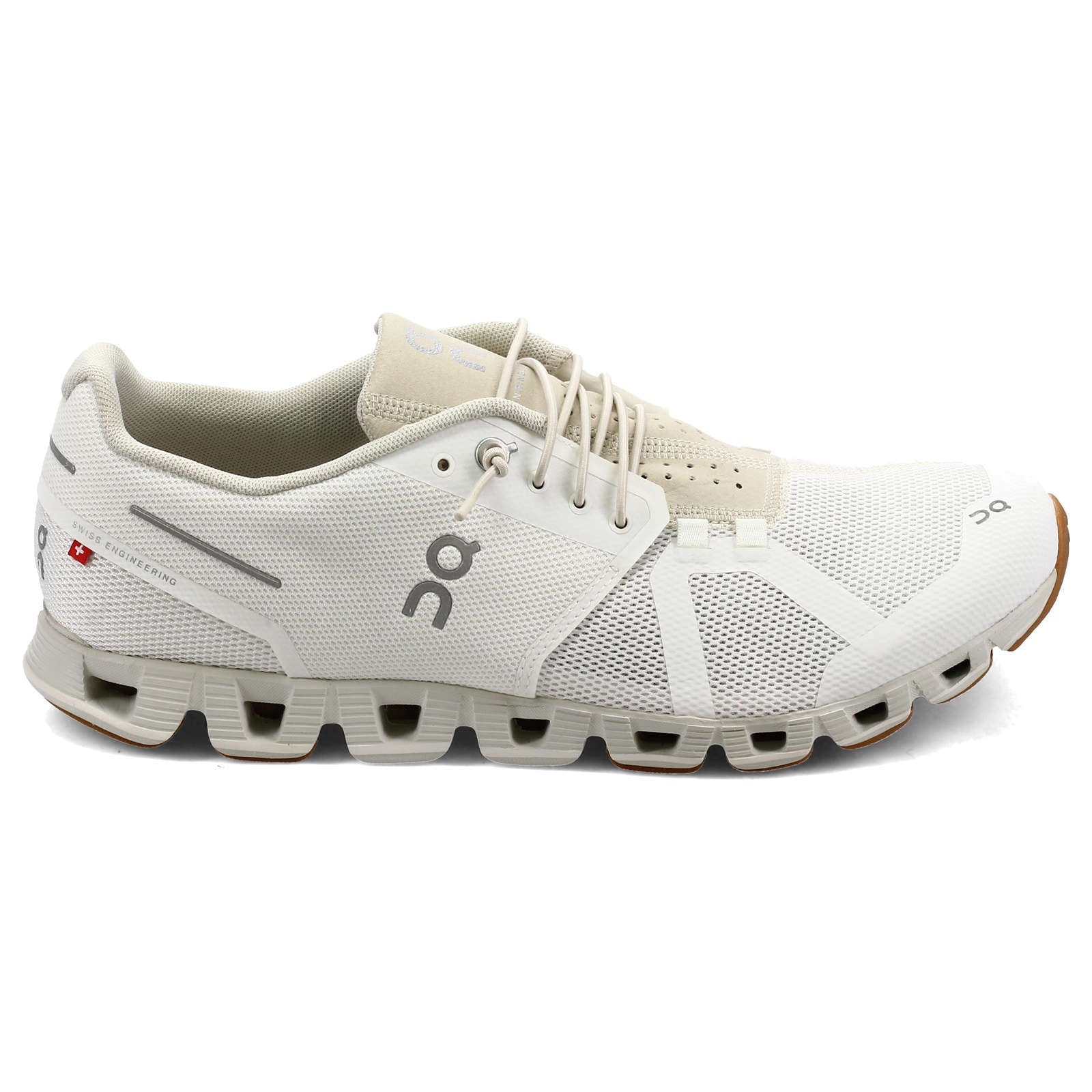 On Cloud Mesh Men's Running Shoes#color_white sand