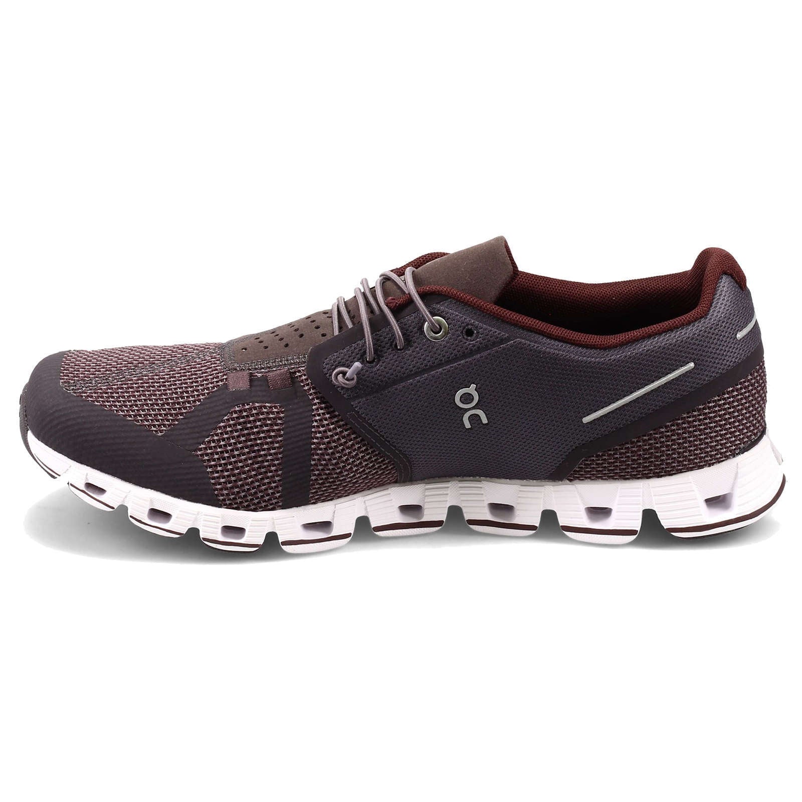 On Cloud Mesh Men's Running Shoes#color_pebble raisin