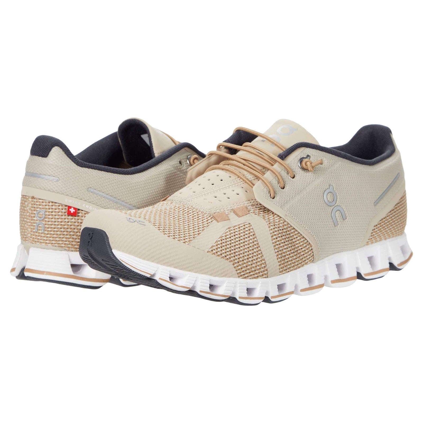 On Cloud Mesh Men's Running Shoes#color_sand chai