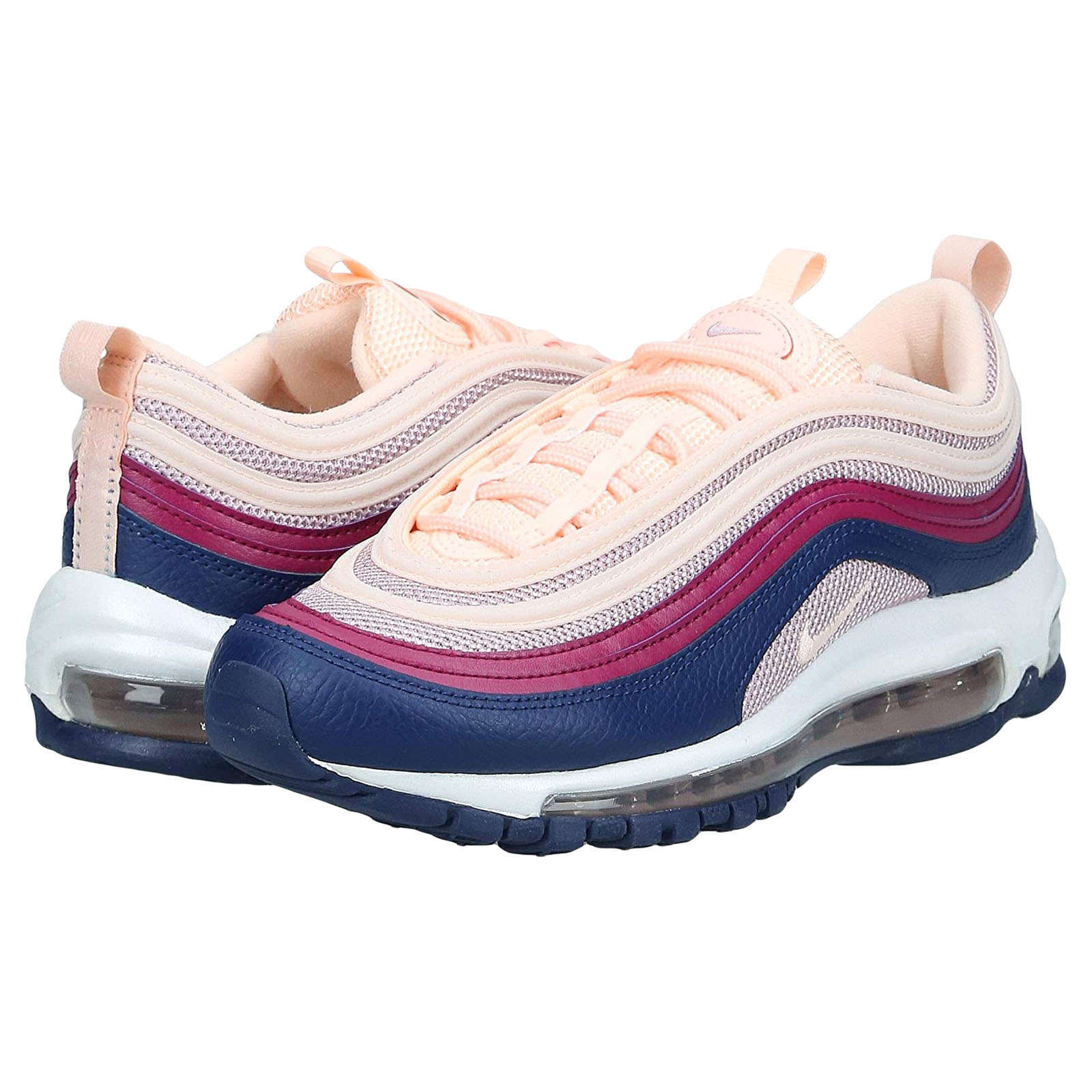 Nike Air Max 97 Textile Leather Synthetic Women's Low-Top Sneakers#color_crimson tint