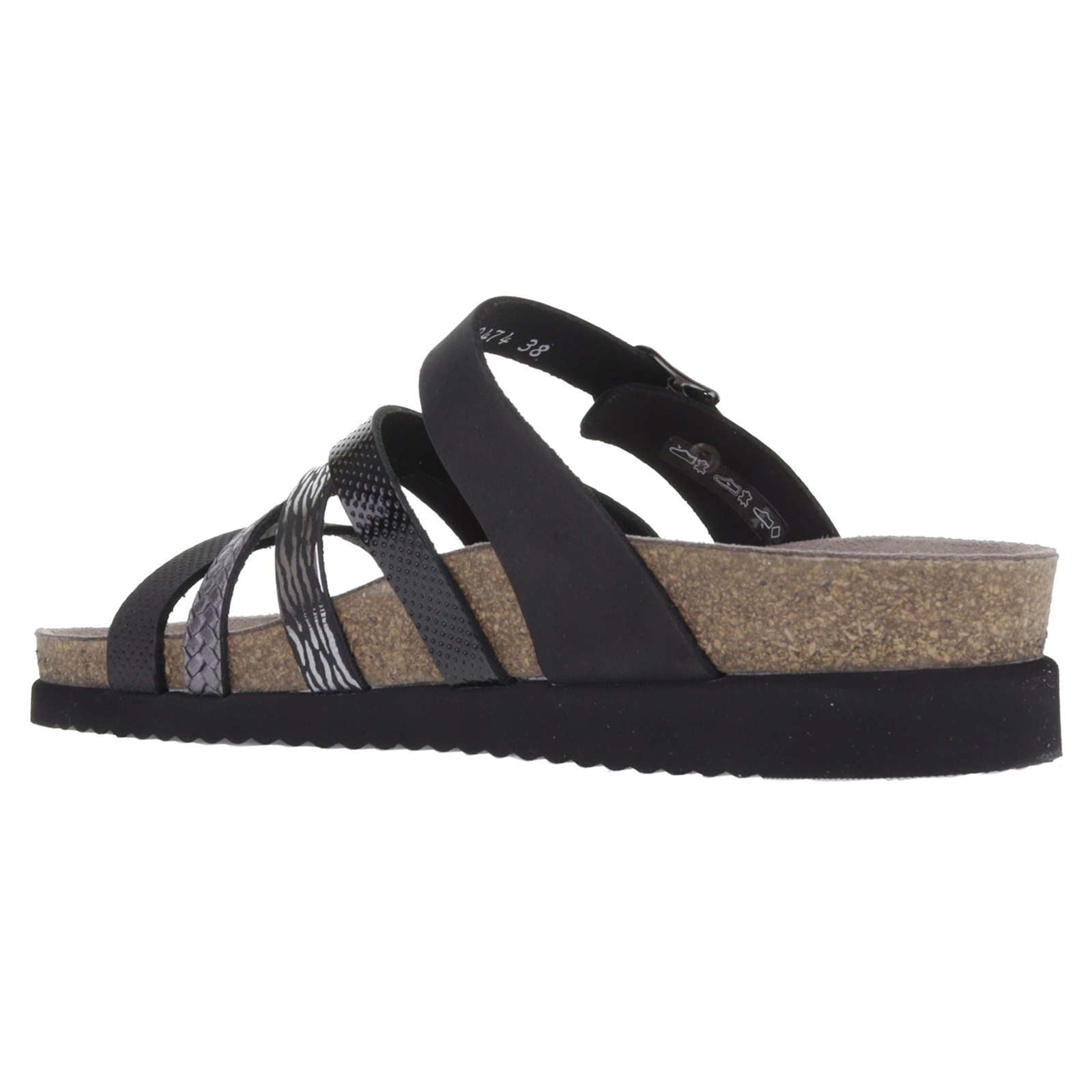 Mephisto Huleda H131 Leather Womens Sandals#color_black