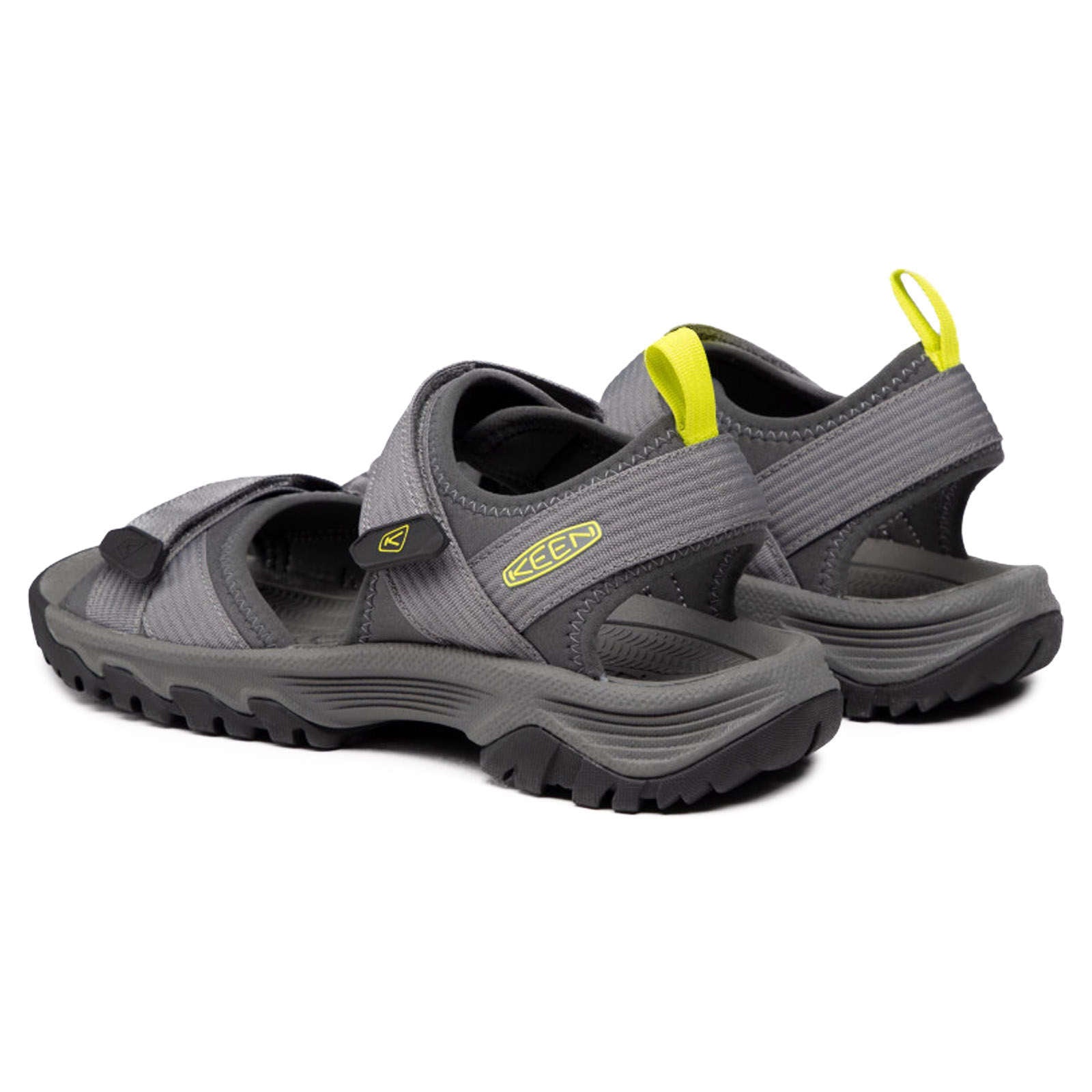 Keen Targhee III Synthetic Textile Men's Hiking Sandals#color_steel grey evening primrose