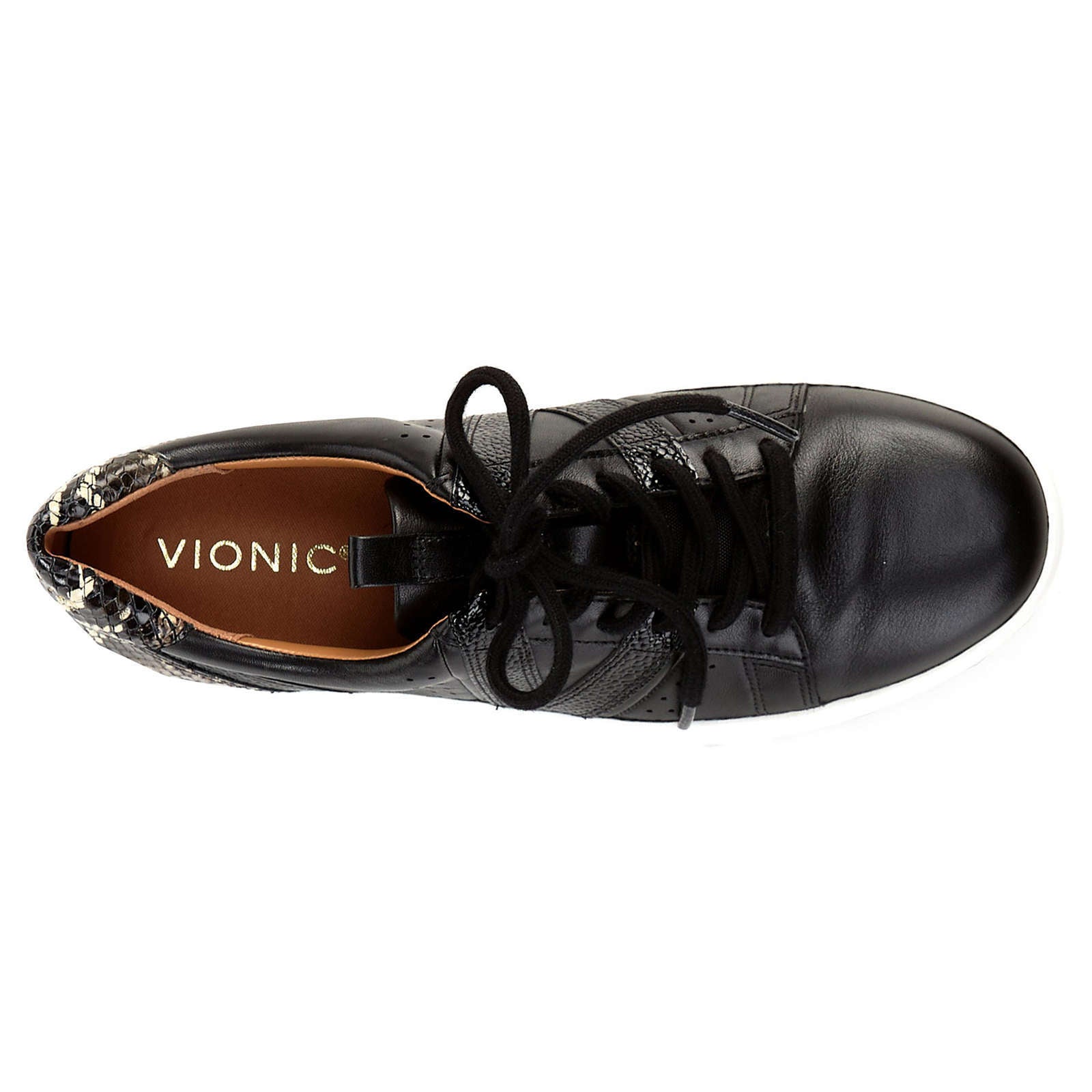 Vionic Abyss Simasa Leather Womens Sneakers#color_black