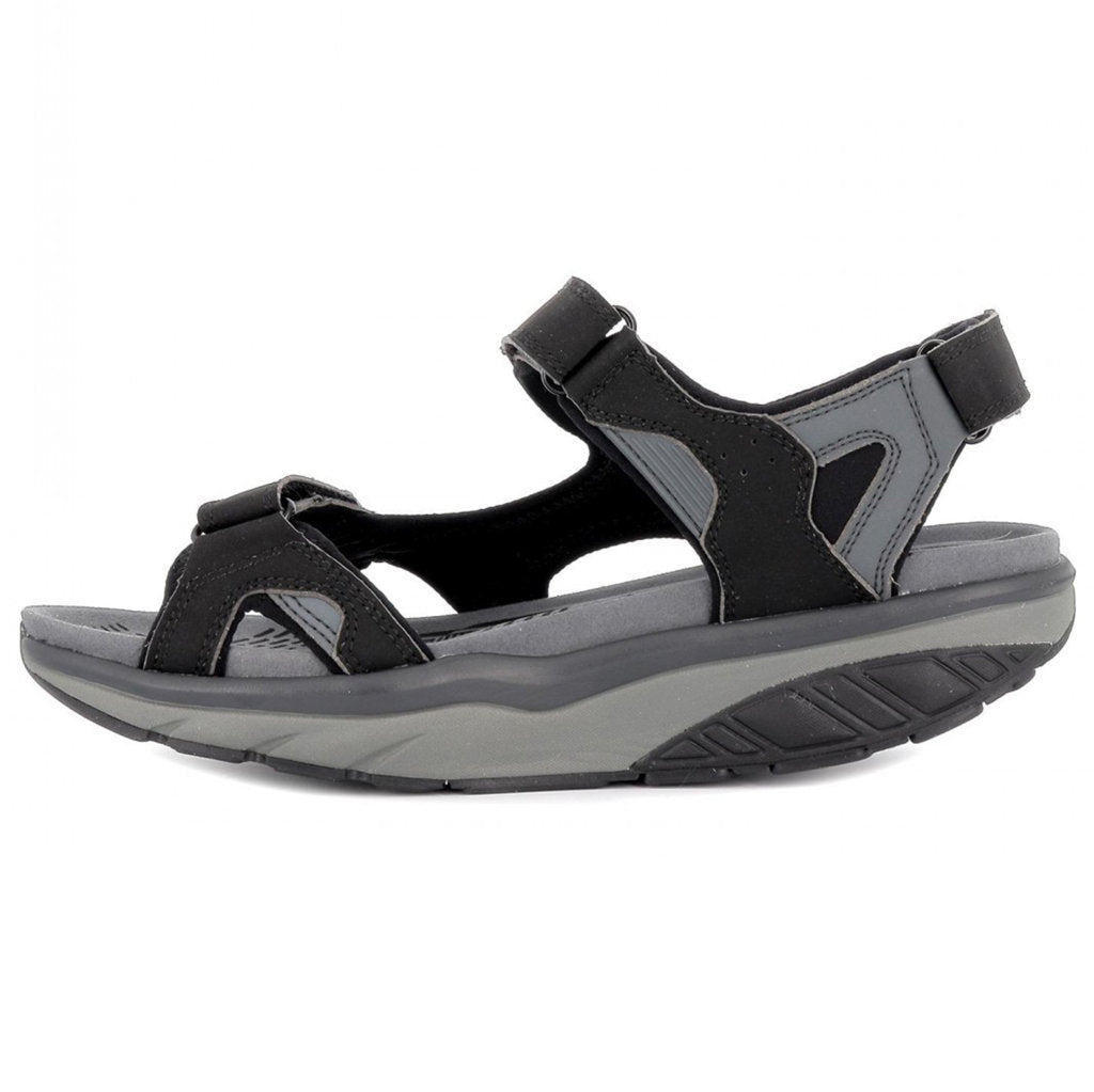 MBT Saka 6S Sport PU Leather Men's Open-Toe Sandals#color_black charcoal grey