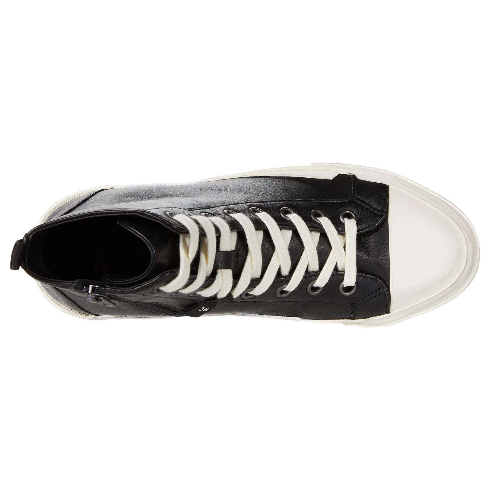 Ash Ghibly Bis Leather Women's High-Top Sneakers#color_black