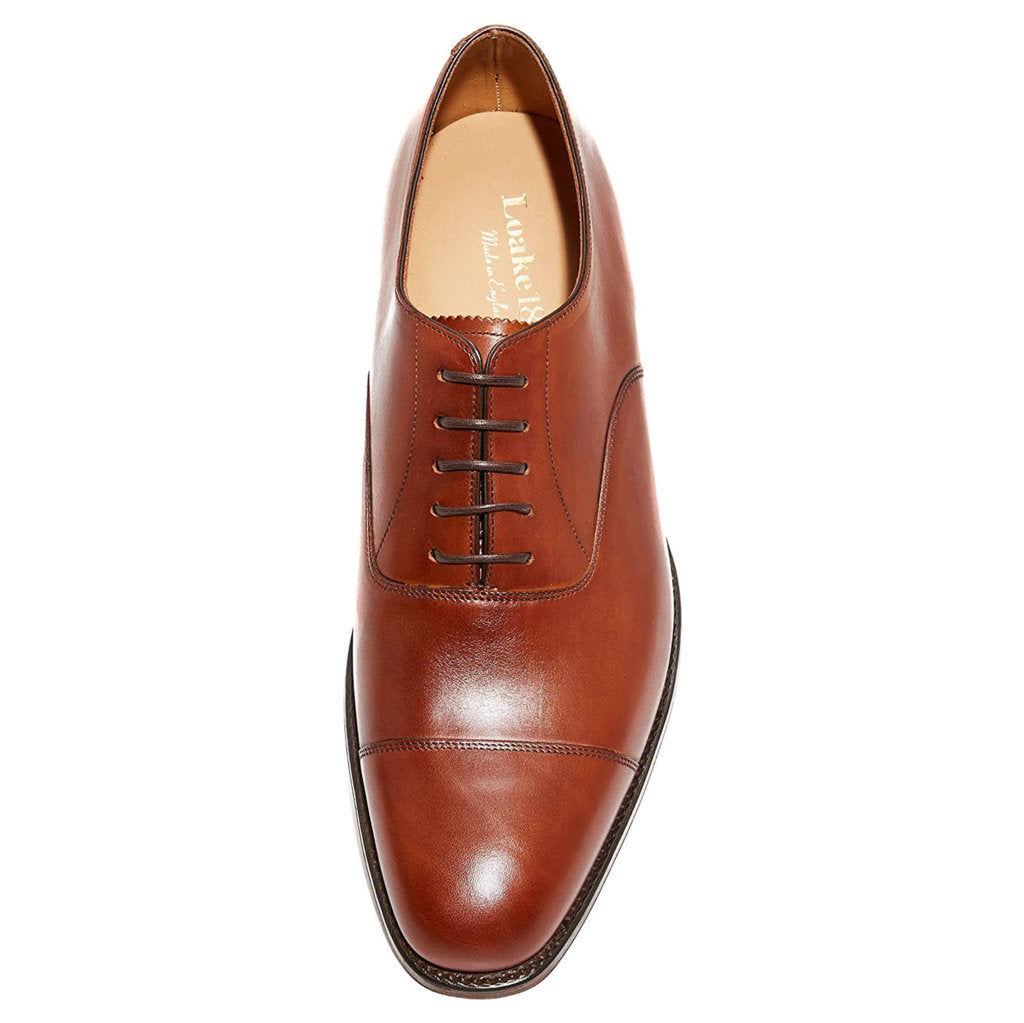 Loake Aldwych Polished Leather Men's Oxford Shoes#color_mahogany