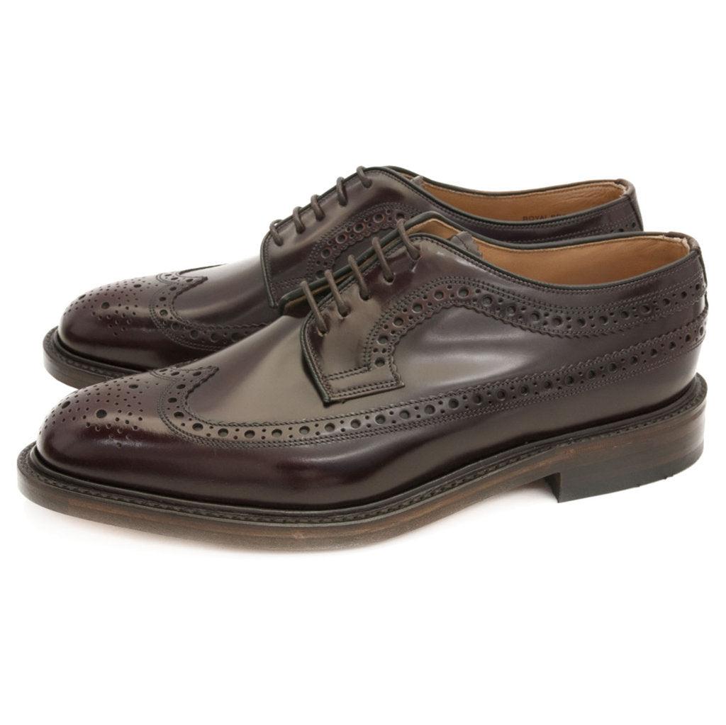 Loake Royal Polished Leather Men's Brogue Shoes#color_oxblood