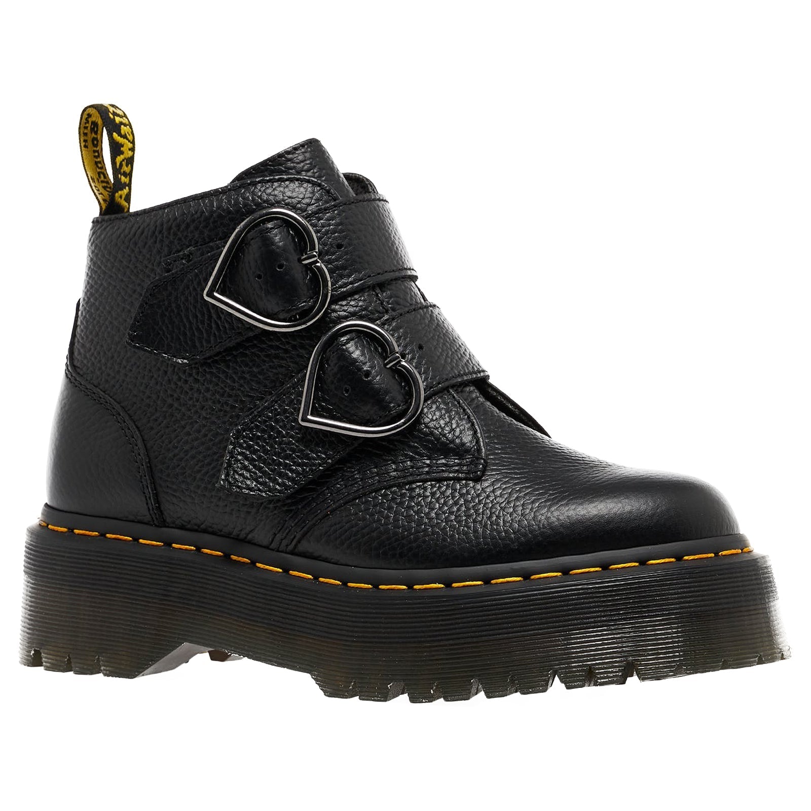 Dr. Martens Devon Heart Nappa Leather Women's Ankle Boots#color_black