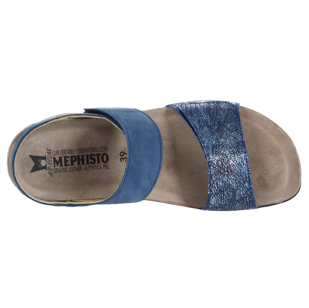 Mephisto Agave Nubuck Leather Women's Cork Sandals#color_denim