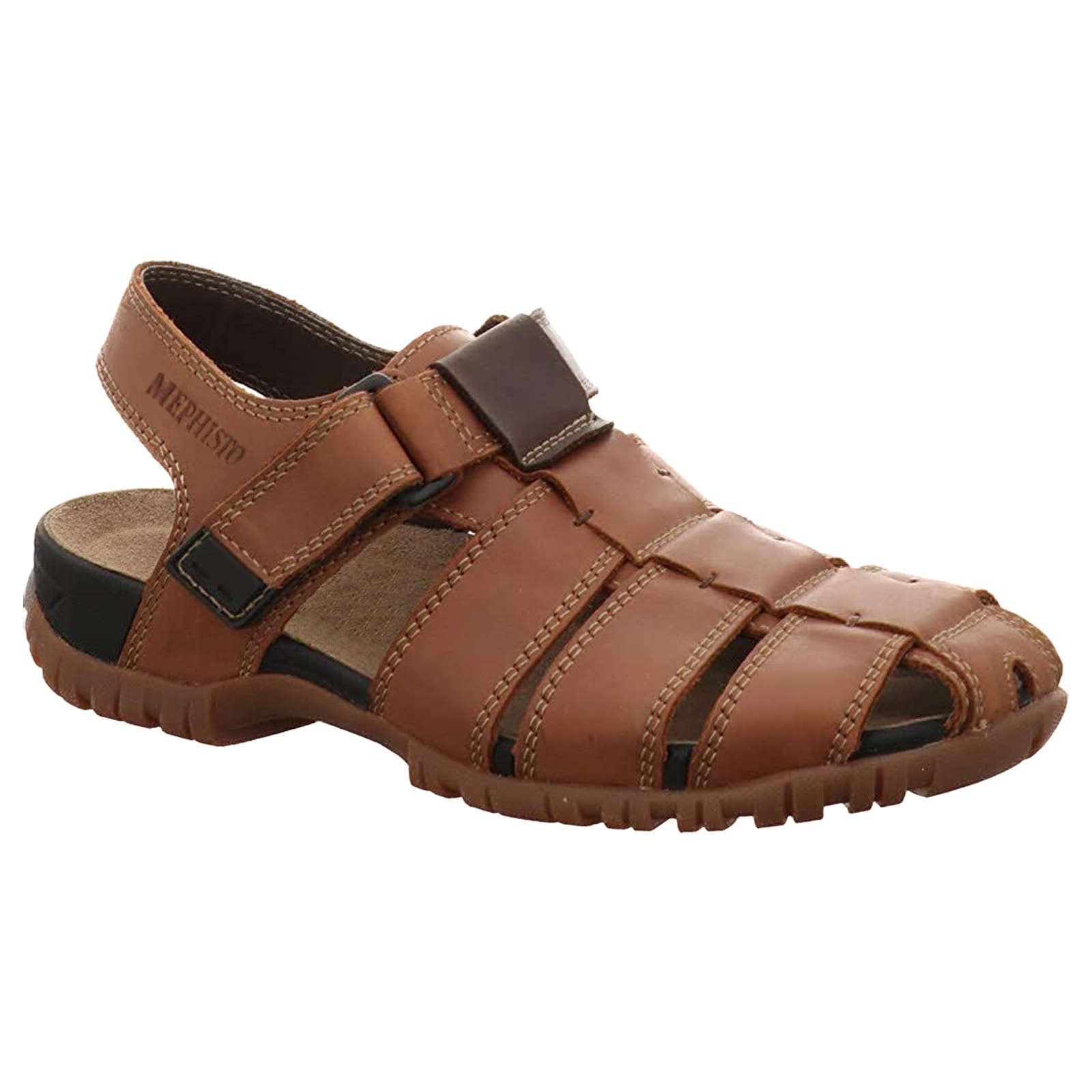 Mephisto Basile Nubuck Leather Men's Sandals#color_chesnut