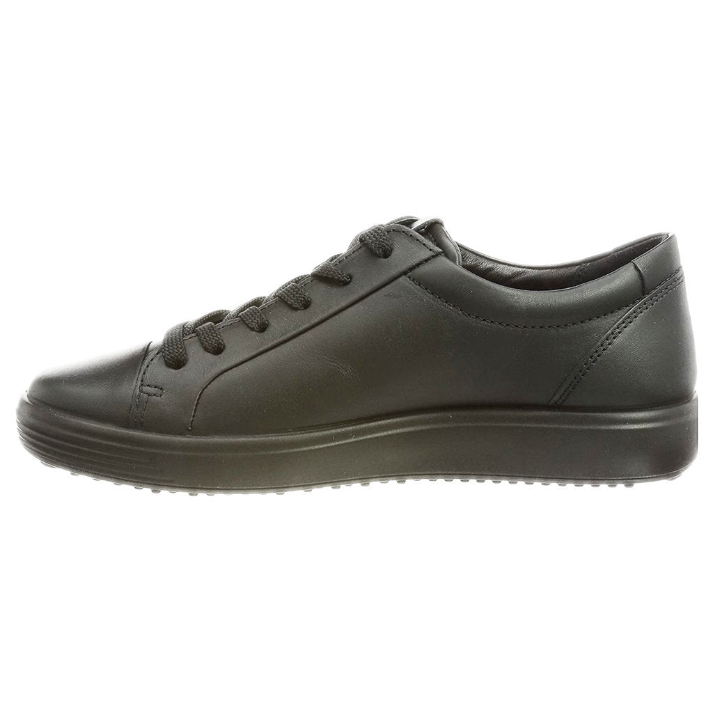 Ecco Soft 7 470303 Leather Womens Sneakers#color_black