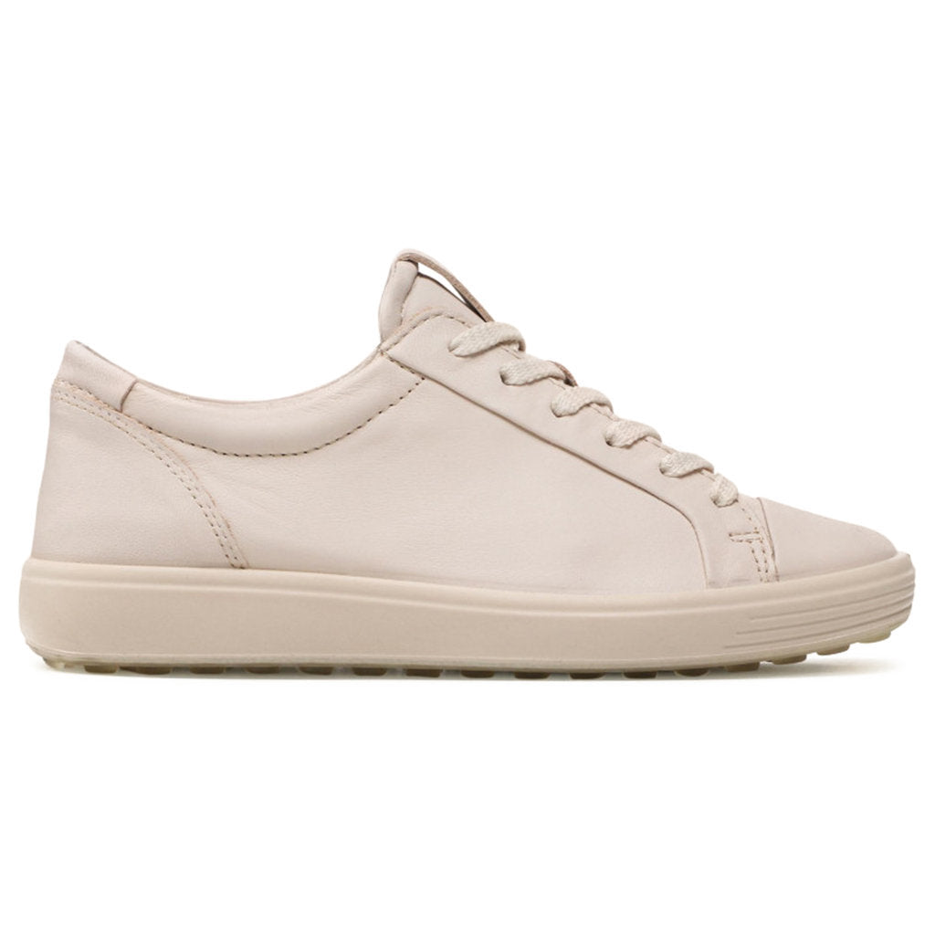 Ecco Soft 7 470303 Leather Womens Sneakers#color_limestone