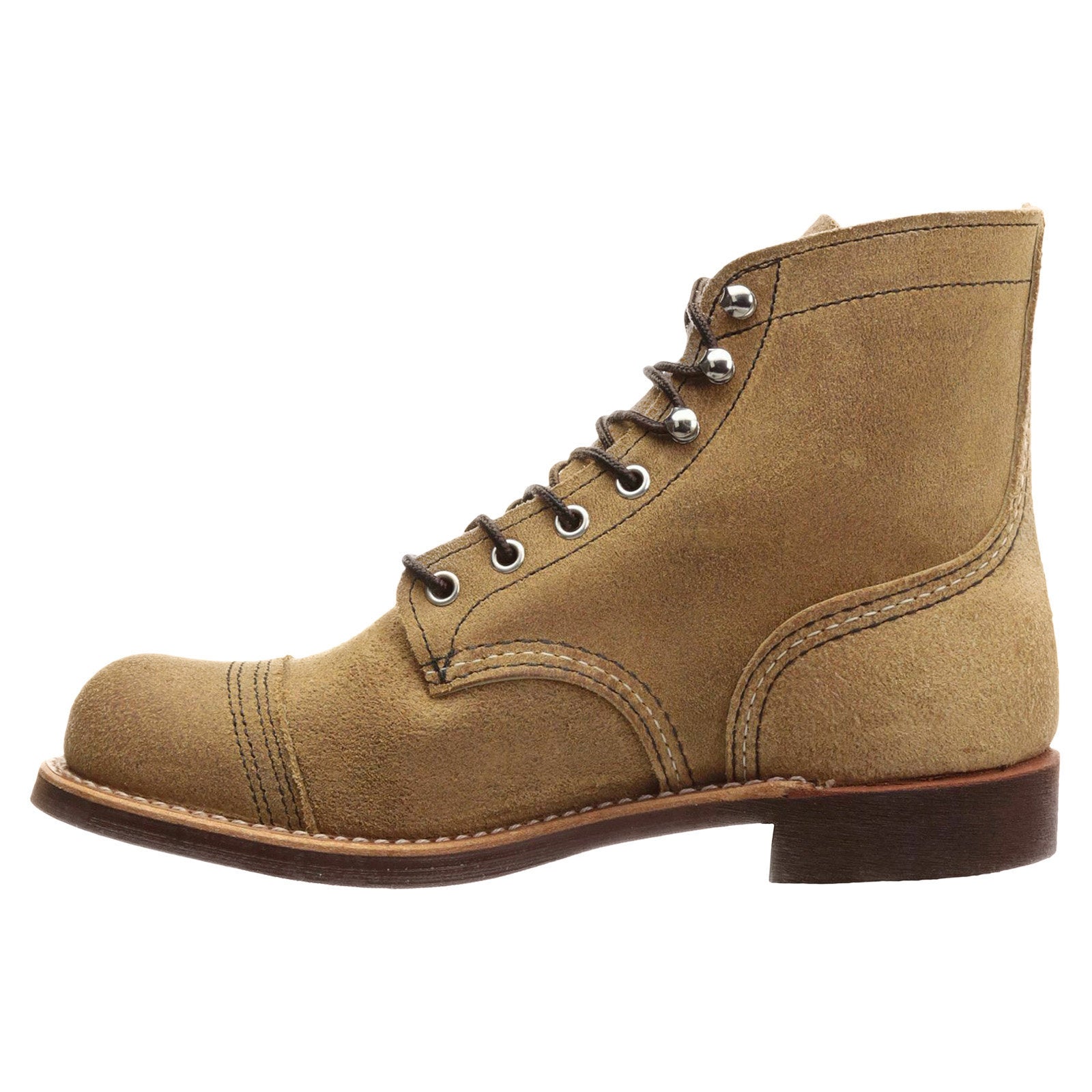 Red Wing Iron Ranger Suede Leather Women's Ankle Boots#color_sand