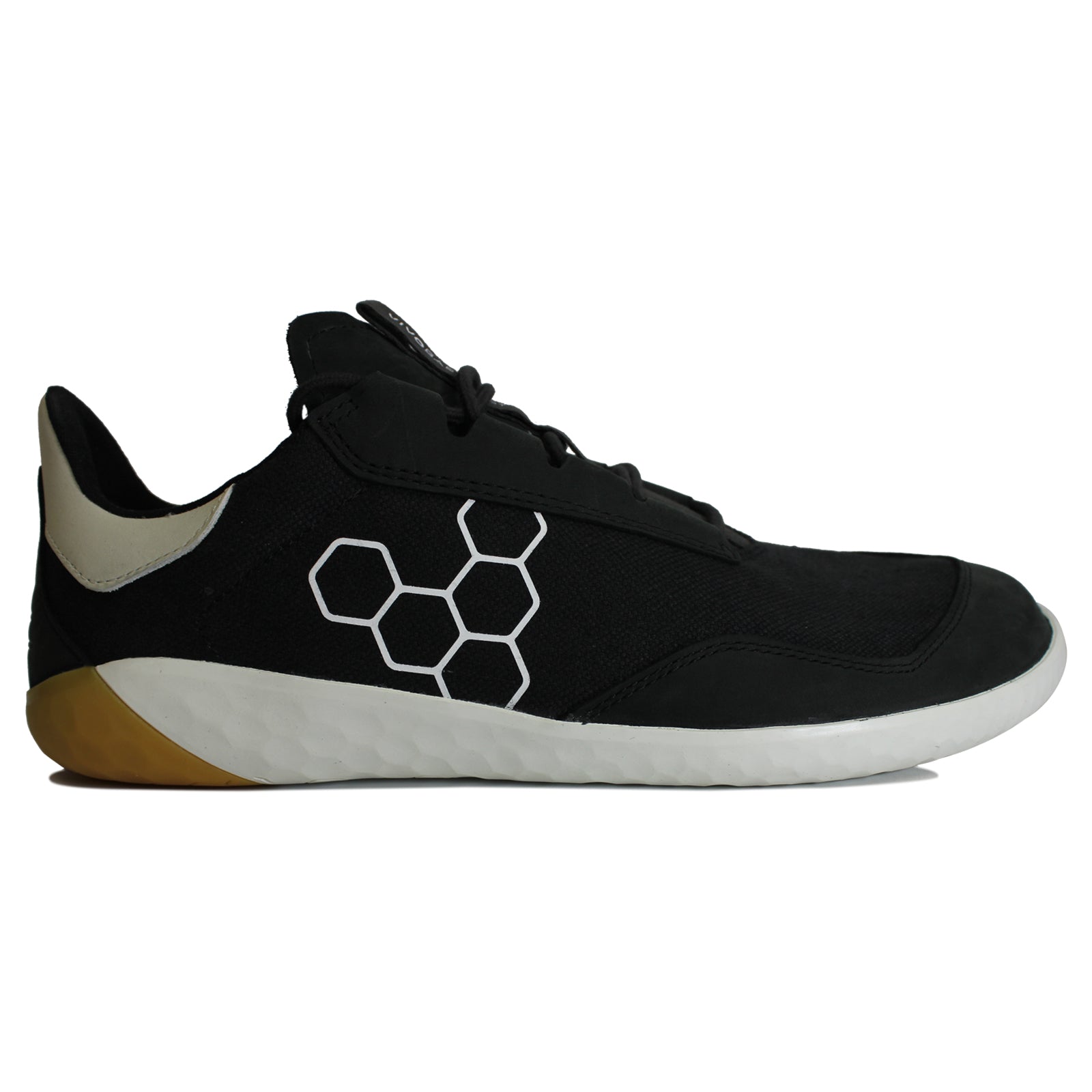 Vivobarefoot Geo Shell Leather Textile Mens Sneakers#color_obsidian