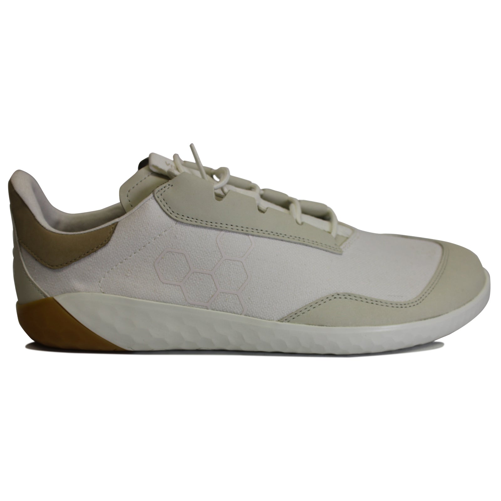 Vivobarefoot Geo Shell Leather Textile Mens Sneakers#color_limestone beige