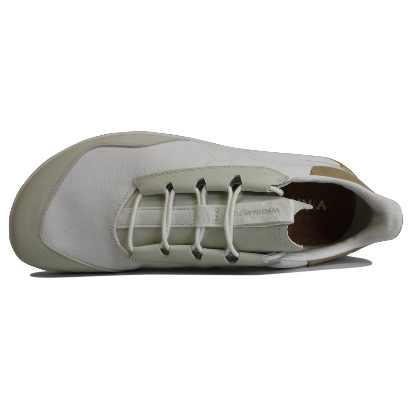 Vivobarefoot Geo Shell Leather Textile Mens Sneakers#color_limestone beige