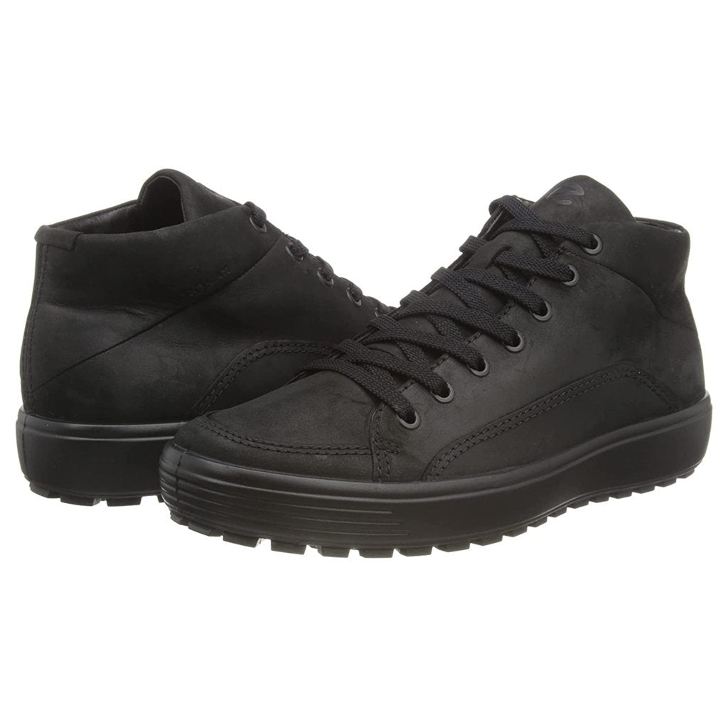 Ecco Soft 7 Tred 450434 Nubuck Mens Sneakers#color_black