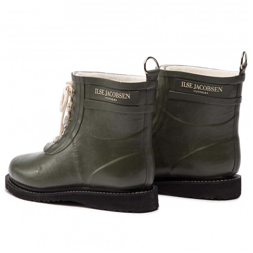 Ilse Jacobsen Rub2 Rubber Womens Boots#color_army