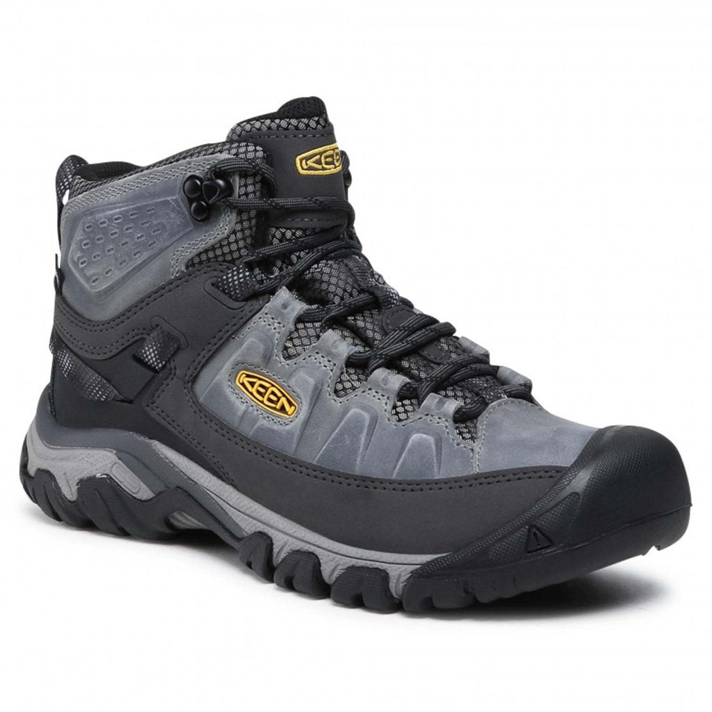 Keen Targhee III Mid Waterproof Leather Men's Hiking Boots#color_drizzle keen yellow