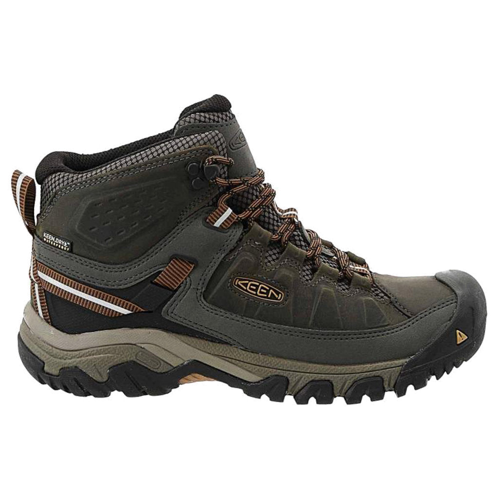 Keen Targhee III Mid Waterproof Leather Men's Hiking Boots#color_black olive