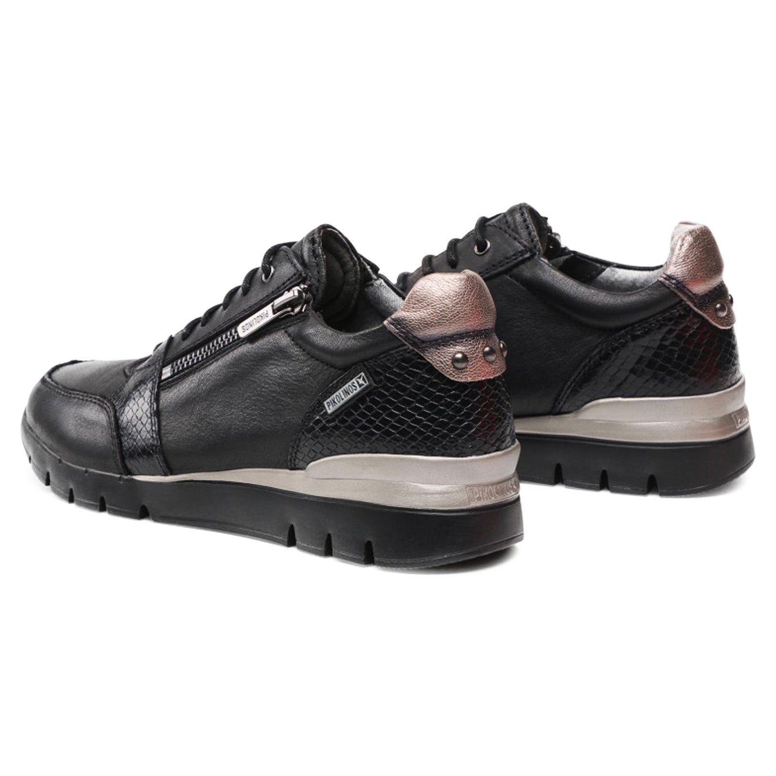Pikolinos Cantabria Leather Womens Sneakers#color_black
