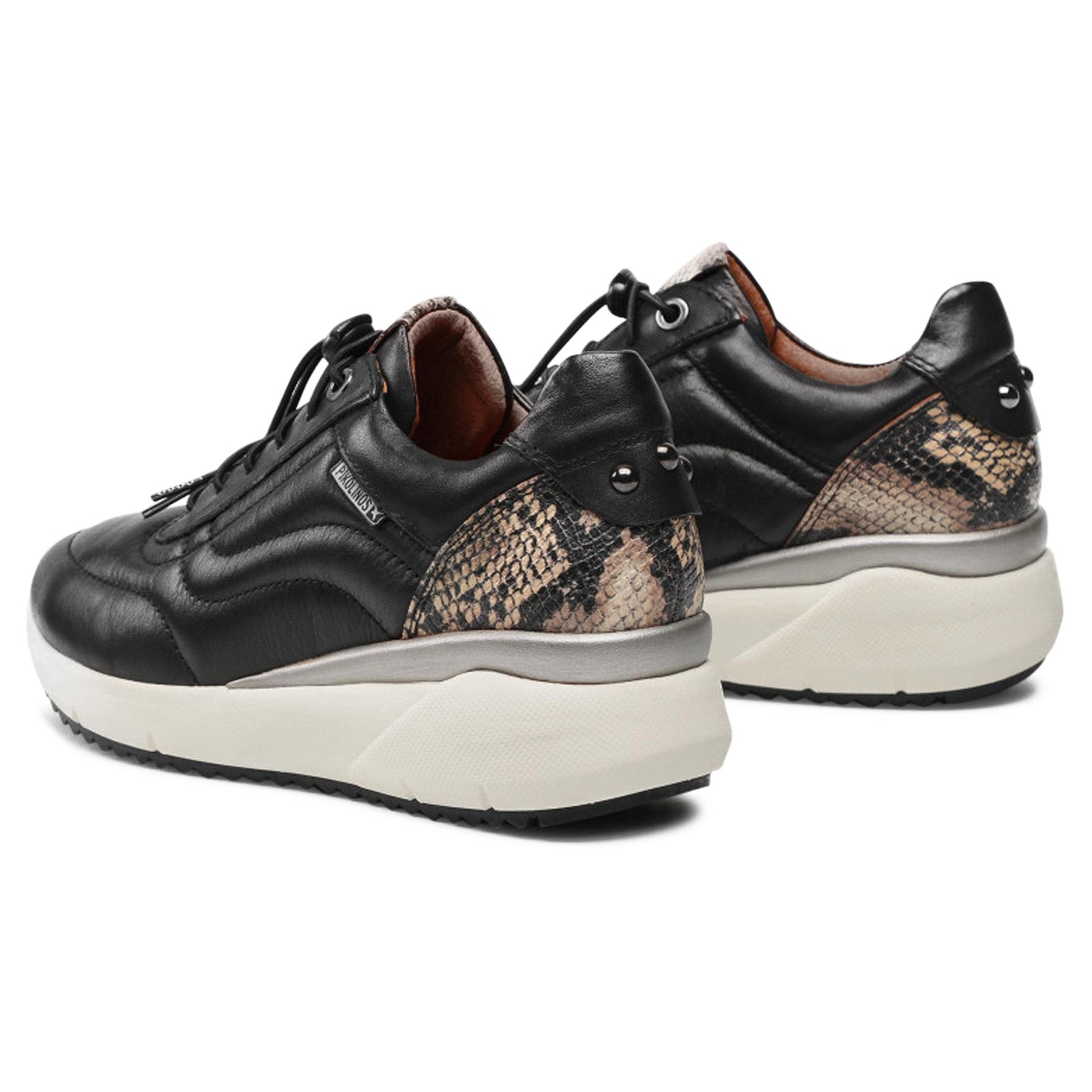Pikolinos Sella Leather Womens Sneakers#color_black