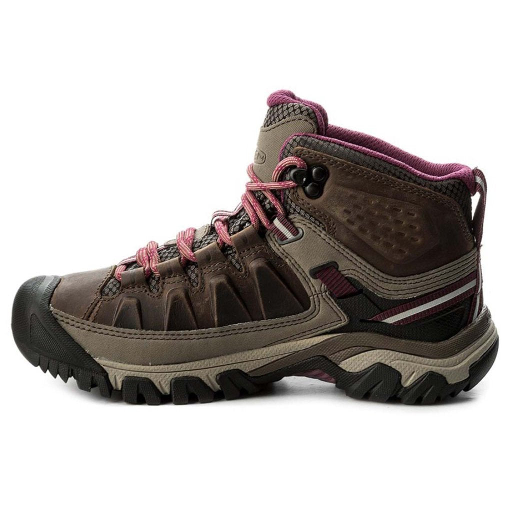 Keen Targhee III Mid Waterproof Leather Women's Hiking Boots#color_weiss boysenberry