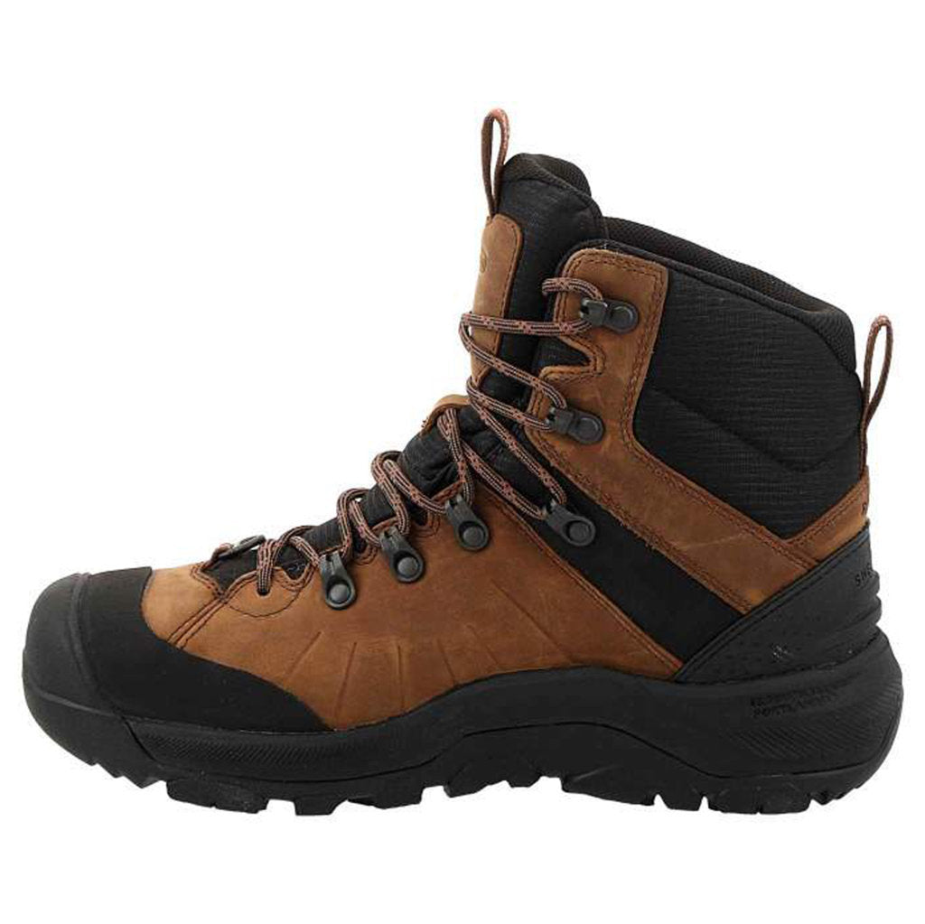 Keen Revel IV Mid Polar Leather Textile Mens Boots#color_dark earth caramel cafe